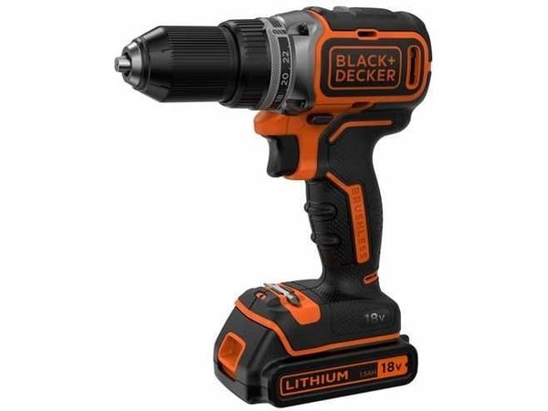 BLACK+DECKER BL186K - Drill/driver - trådløs - 2 hastigheter - nøkkelfri borhylse 13 mm - 52 N·m - 18 V