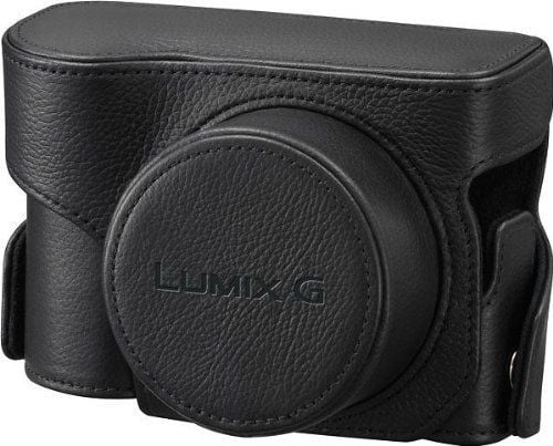 Panasonic DMW-CGK22 - Fodral för kamera - läder - svart - för Lumix G DMC-GX7, DMC-GX7C, DMC-GX7K