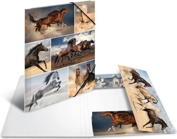 HERMA - 3-flikhållare - för A4 - horses