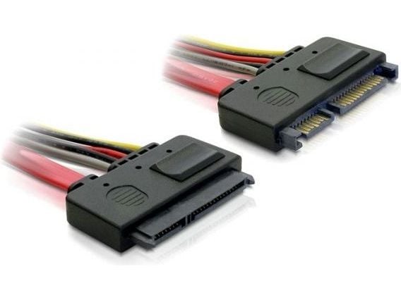 Delock - SATA-forlengelseskabel - Serial ATA 150/300 - SATA-kombo (hann) til SATA-kombo (hunn) - 50 cm