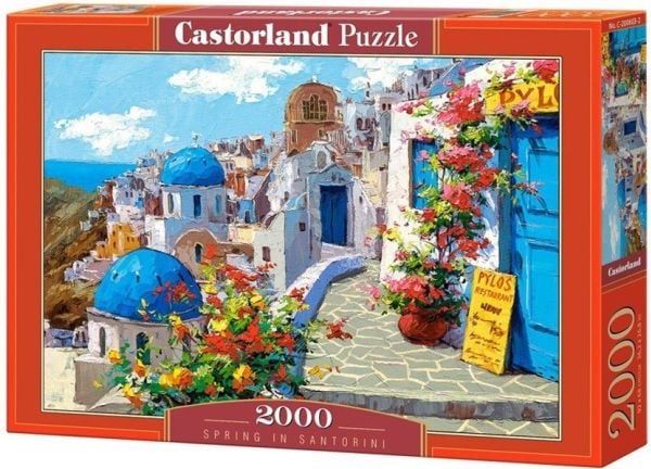 Castorland Spring in Santorini 2000 pcs, 2000 stykker, Kunst, 9 år