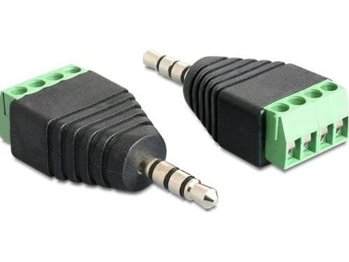 DeLOCK 65453, 3.5mm, 4pin, Musta, Vihreä
