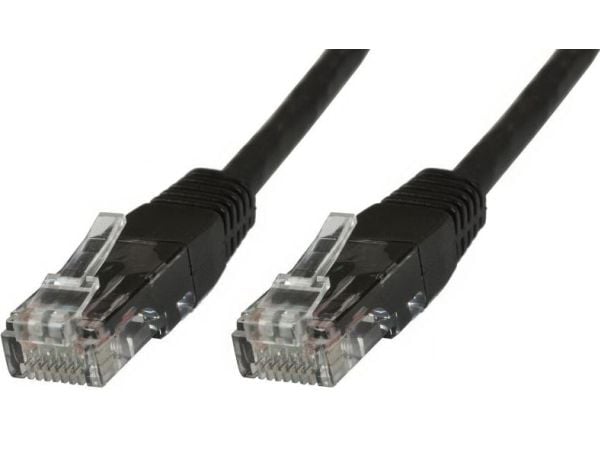 MicroConnect - Nettverkskabel - RJ-45 (hann) til RJ-45 (hann) - 25 cm - 6 mm - UTP - CAT 6 - rund, uten hindringer, flertrådet - svart