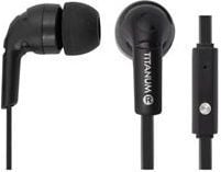 Titanum TH109K - Ørepropper med mikrofon - i øret - kablet - 3,5 mm jakk - svart