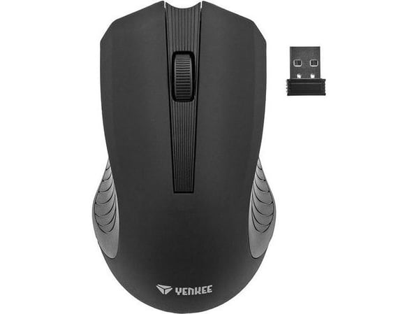 YENKEE Monaco - Mus - ergonomisk - optisk - 3 knapper - trådløs - 2.4 GHz - USB trådløs mottaker