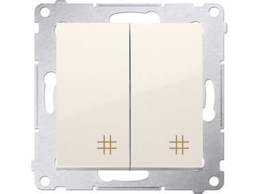 Kontakt-Simon DW7/2.01/41, Muovi, Valkoinen, IP20, 250 V, 10 A, 75 mm
