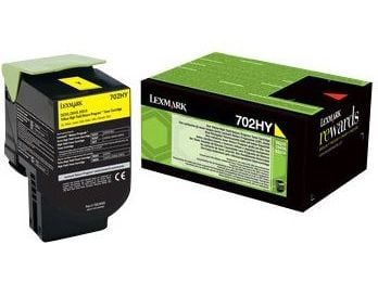 Lexmark 702HY, 3000 sivua, Keltainen, 1 kpl
