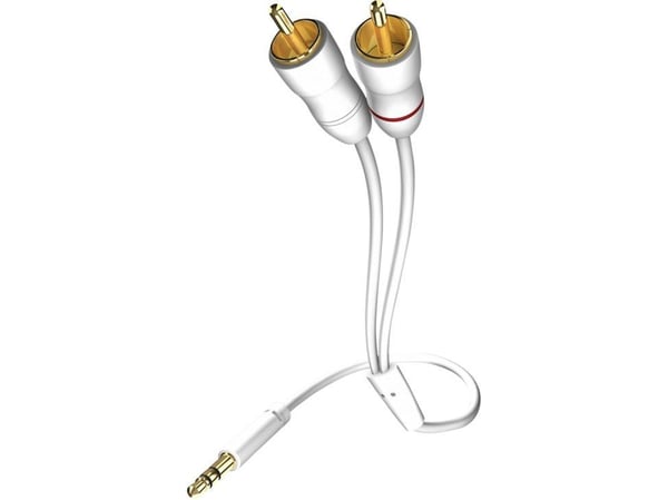 Inakustik 7m Star MP3 Audio Cable, 3.5mm, Hankjønn, 2 x RCA, Hankjønn, 7 m, Hvit