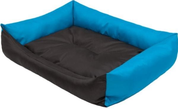 Hobbydog liggeplass Eco blå sider og svart madrass XXL