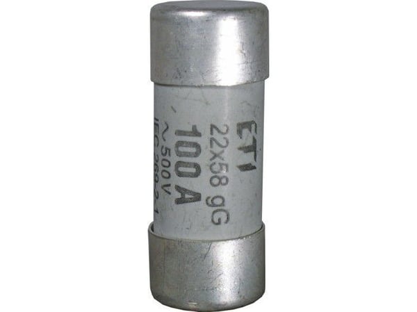 Sylinterinmuotoinen sulakelenkki 22x58mm 125A gG 400V CH22P /katkaisimella/ 006711028