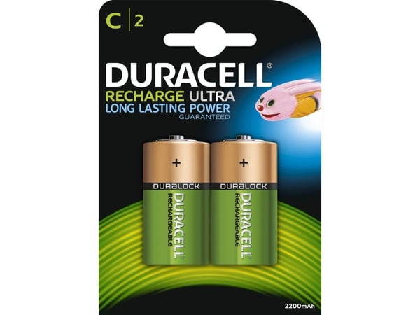 Duracell ladattava C-paristo 3000mAh 2 kpl/pakkaus