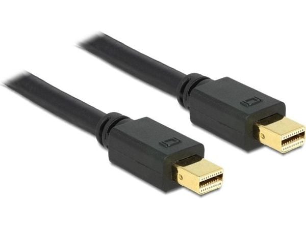 Delock - DisplayPort-kabel - Mini DisplayPort (hann) til Mini DisplayPort (hann) - 50 cm - svart