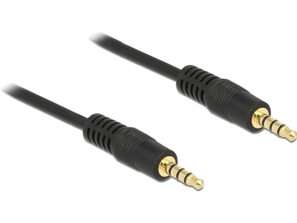 DeLOCK 83436, 3.5mm, Uros, 3.5mm, Uros, 2 m, Musta