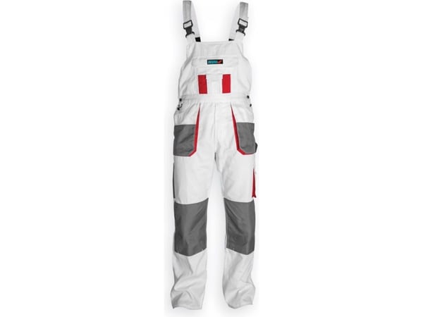 Dedra skyddsbyxor hängselbyxor vita, storlek XXL (BH4SO-XXL)