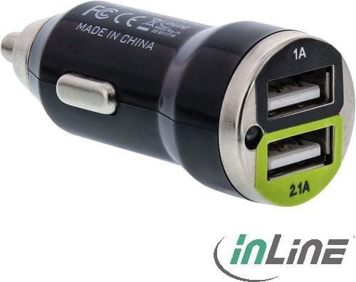 Laturi InLine Dual 2x USB-A 2.1 A (31502C)
