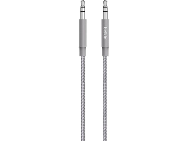 Belkin MIXIT Metallic Aux Cable - Audiokapel - stereo mini-jackstik han til stereo mini-jackstik han - 1.2 m - grå