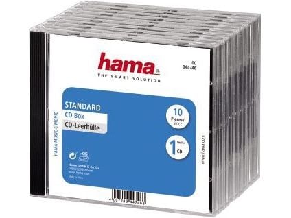 Hama - CD-cover - kapasitet: 1 CD - svart, gjennomsiktig (en pakke 10)