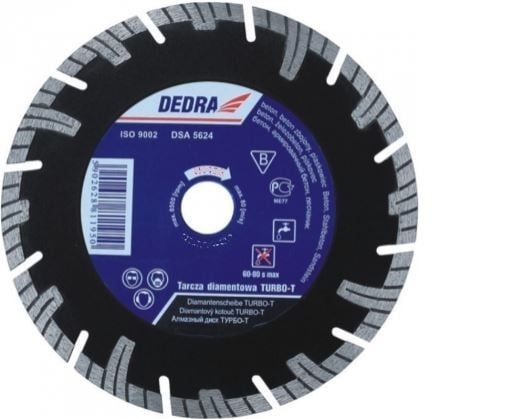 Dedra Turbo-T diamantskive for kutting av armert betong 230mm (H1197)