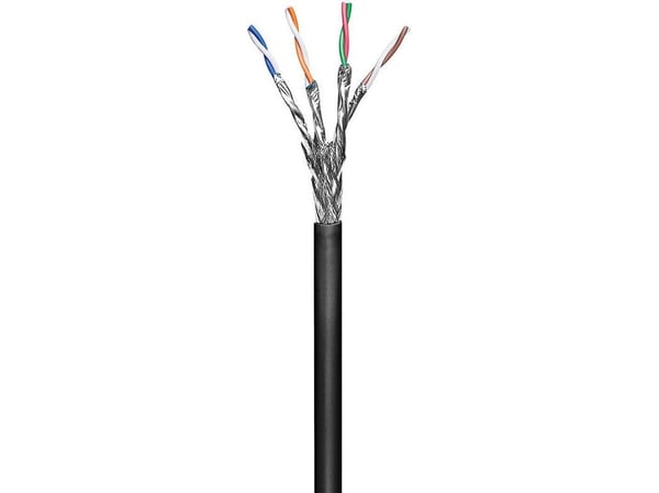 MicroConnect - Samlet kabel - 100 m - SFTP, PiMF - CAT 6 - innendørs, utendørs - svart