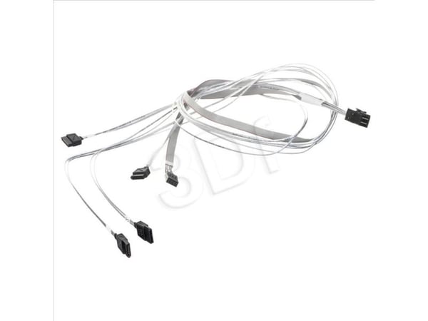 Supermicro - SAS intern kabel - med sidebånd - 4 x Mini SAS HD (SFF-8643) (hann) til SATA, sidebånd (hunn) - 90/90/75/75/75 cm
