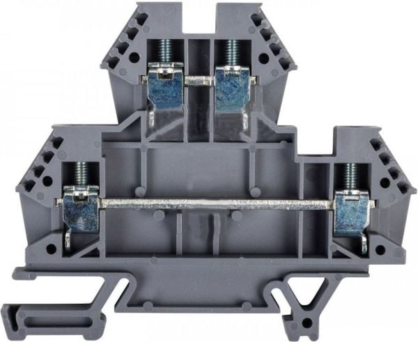 2-jalkainen kiskoliitin 4mm2 harmaa EURO 43550