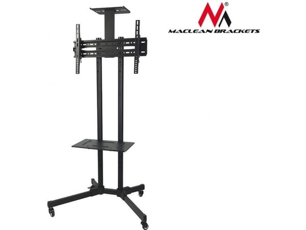 Maclean MC-661 - Vogn - for flat panel / DVD-spiller - plastikk, aluminium, stål - skjermstørrelse: 32"-55"