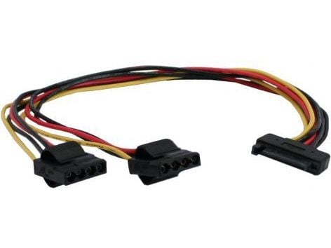 InLine SATA Strom-Y-Kabel auf 2x 4-Pol Molex - 30cm - 30cm