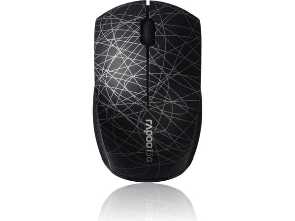 Rapoo 3300P+, Molempikätinen, Optinen, Langaton RF, 1000 DPI, Musta, Harmaa