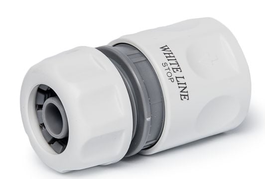 Bradas Stop Valkoinen 1/2" puutarhaletkuliitin (WL-2140)