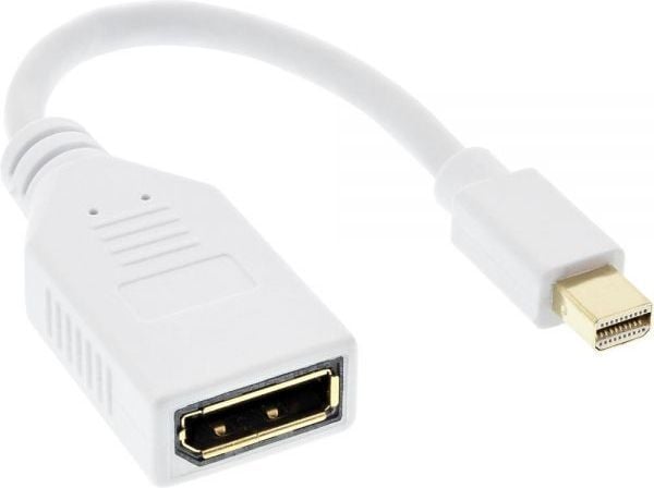 InLine 17150W, 0,15 m, DisplayPort, Mini DisplayPort, Hunkjønn, Hankjønn, Svart