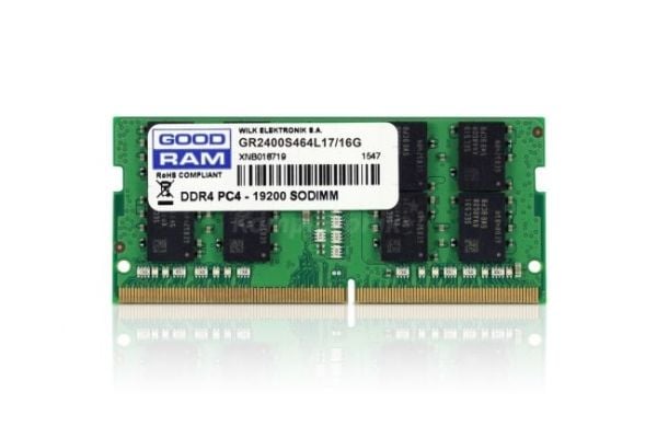 GOODRAM - DDR4 - modul - 16 GB - SO DIMM 260-pin - 2400 MHz / PC4-19200 - CL17 - 1.2 V - ikke-bufret - ikke-ECC
