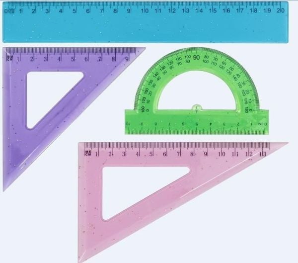 Grand geometrisett med glitter (192690)