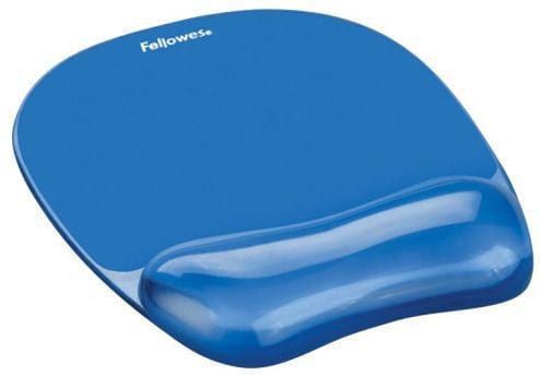 Musmatta fellowes crystals gel flex, med handledsstöd, blå