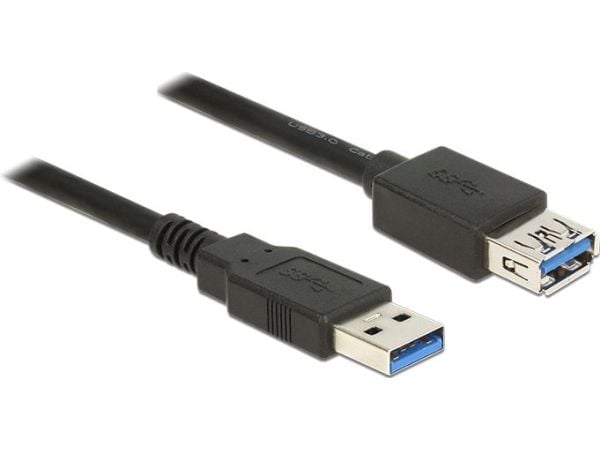 Delock Jatkokaapeli USB 3.0 - USB forlængerkabel - USB Type A (han) til USB Type A (hun) - USB 3.0 - 2 m - lajittelu