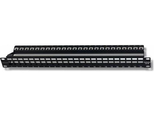 Intellinet Network Solutions patchpanel 24 portar för Keystone-moduler, 1U, svart (720328)
