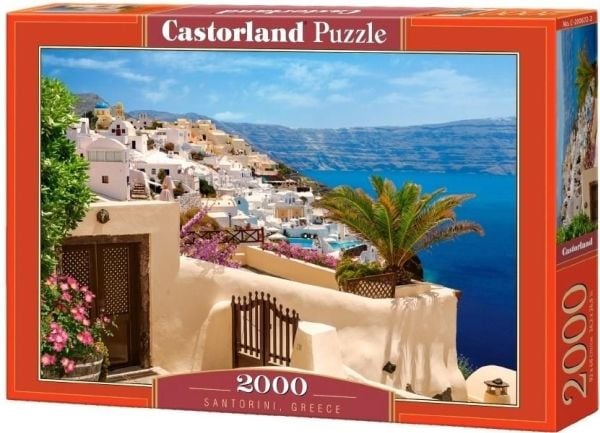 Castorland Santorini, Greece 2000 pcs, 2000 stykker, Landskap, 9 år