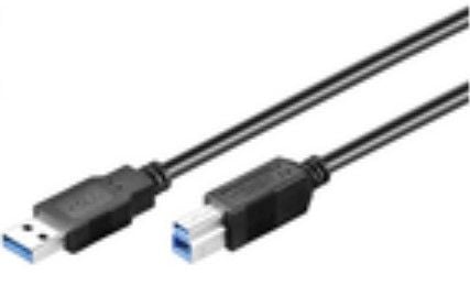 MicroConnect - USB-kabel - USB Type B (hann) til USB-type A (hann) - USB 3.0 - 1 m - svart