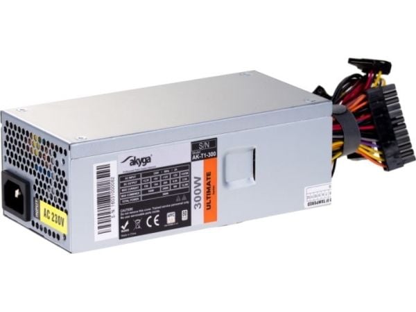 Akyga Ultimate Series AK-T1-300 - Strømforsyning (intern) - TFX12V - 80 PLUS - AC 230 V - 300 watt - aktiv PFC - grå