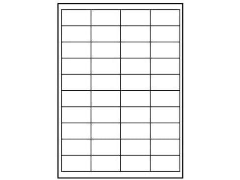 Logoetikett 48,5 mm x 25,4 mm, A4, matt, hvit, 44 etiketter, 140 g/m², 25 stk