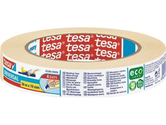 Tesa - Maskeringstape - 19 mm x 50 m - gemse