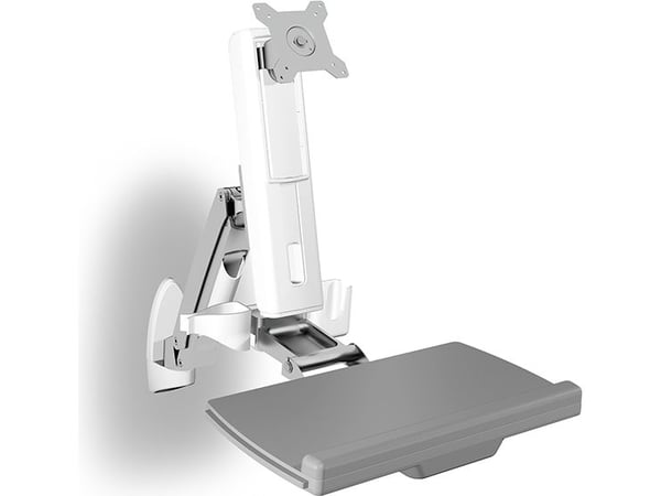 ICY BOX IB-MS600-W - Monteringssats - för LCD-skärm/PC-utrustning - plast, stål, aluminiumlegering - vit - skärmstorlek: upp till 24 tum - monterba...