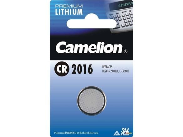 Camelion CR2016-BP1, Kertakäyttöinen akku, CR2016, Litium, 3 V, 1 kpl, 55 x 3 x 190 mm
