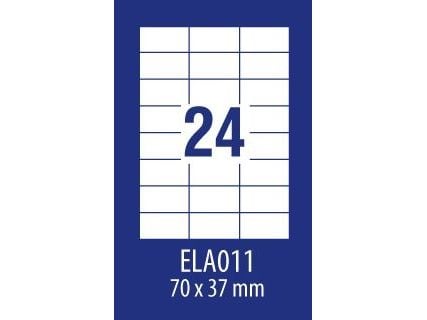 europe100 - 70 x 37,1 mm 2400 stk. (100 ark x 24) CD/DVD-etiketter/-innlegg