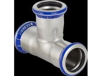 GEBERIT T-stycke rostfritt stål 76,1 mm m/press