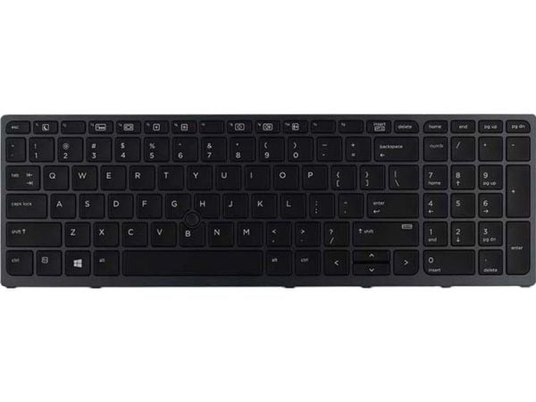 HP Backlit keyboard assembly (Belgium), Tangentbord, Belgiskt, Tangentbord med bakgrundsbelysning, HP, ZBook 17 G3