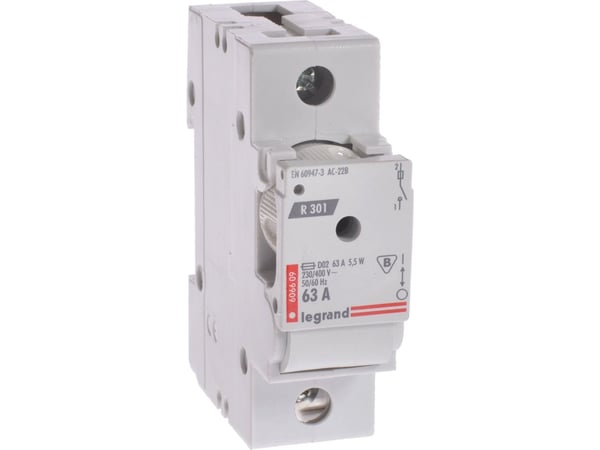 Legrand säkringsfrånskiljare 1P 63A D02 R301 (606609)
