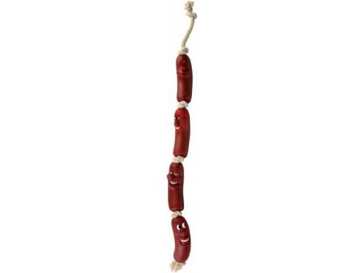 TRIXIE Sausages on a Rope, Hund, Snacksleksak, Brun, Vinyl