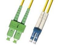 MicroConnect - Nettverkskabel - SC/APC-enkeltmodus (hann) til LC/UPC-enkeltmodus (hann) - 5 m - fiberoptisk - 9 / 125 micron - OS1 - gul