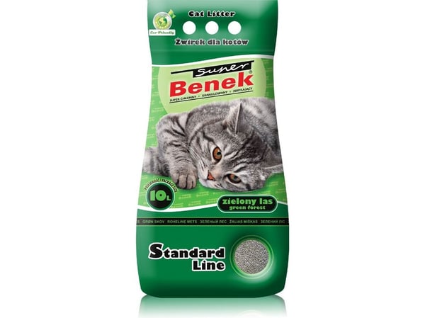 Kattesand Super Benek Standard grønn 10 l