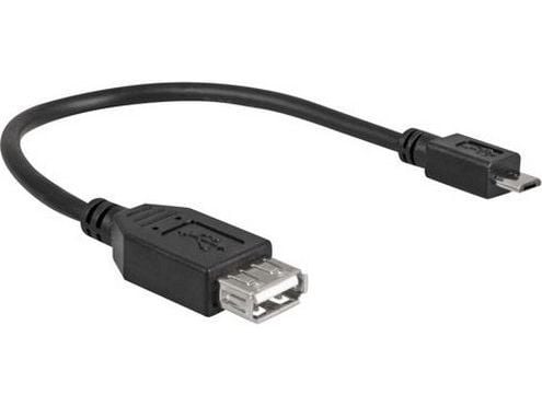 Goobay 0.2m USB 2.0 A/Micro-B, 0.2 m, USB A, Micro-USB B, USB 2.0, uros/naaras, musta